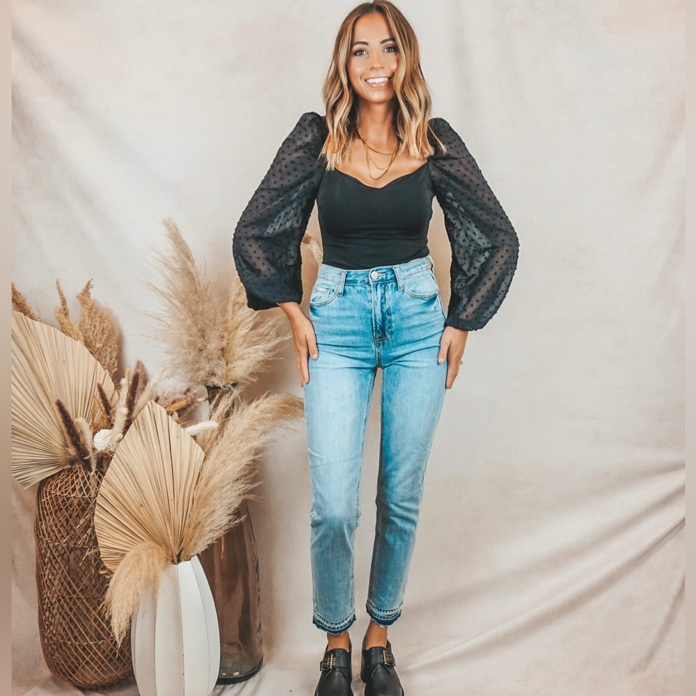 Black Bubble Long sleeve Bodysuit